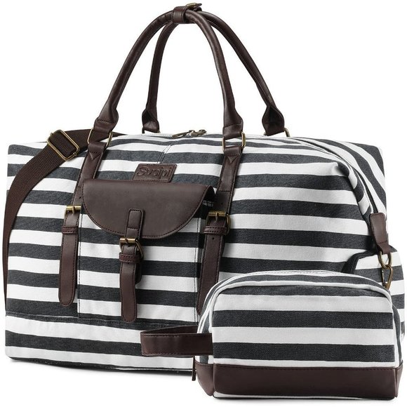 Bags Anvas Duffle Bagtoiletries Bag Striped Black Poshmark